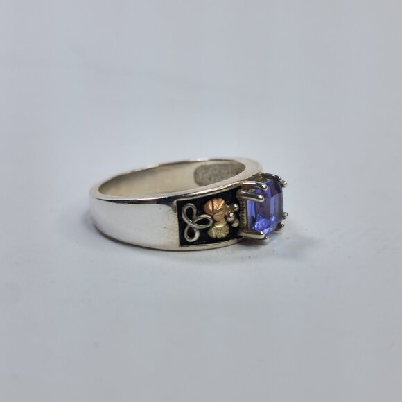 Black hills Ring‎ 925 Sterling Silver 12k Rose Yellow Gold Purple Amethyst 9.75 - Picture 3 of 9